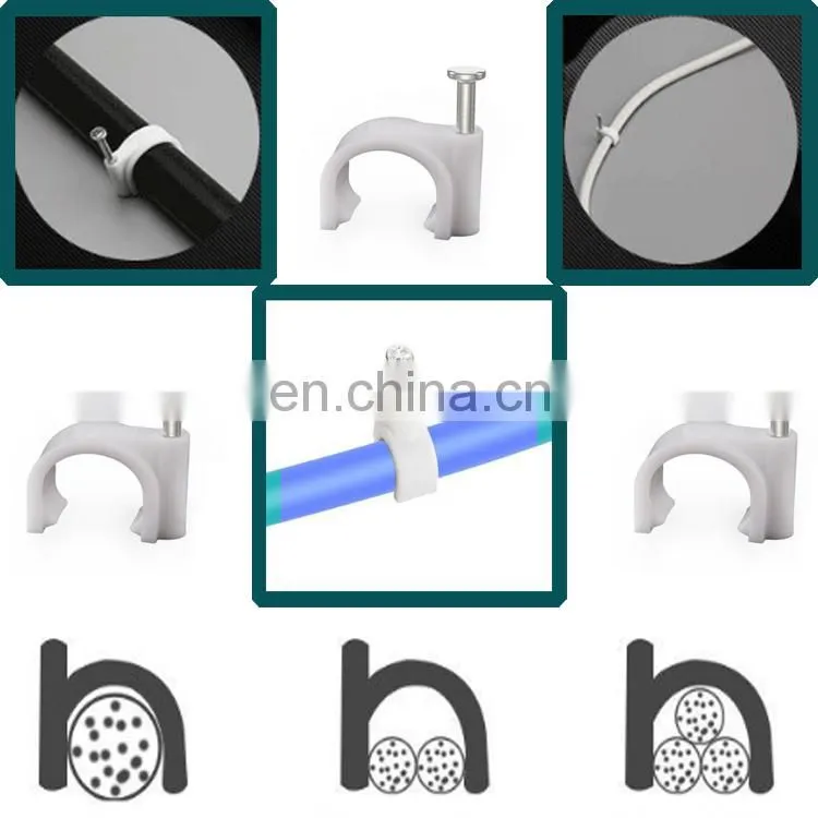 Factory direct quality metal cable clip plastic nail line card can be customized