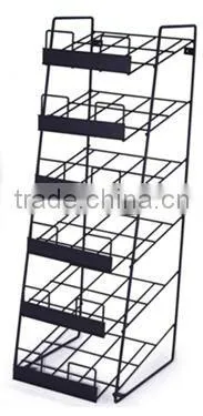 Metal black color supermarket shelving