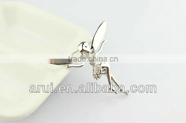 Beautiful Angle wedding dress crown pins brooch