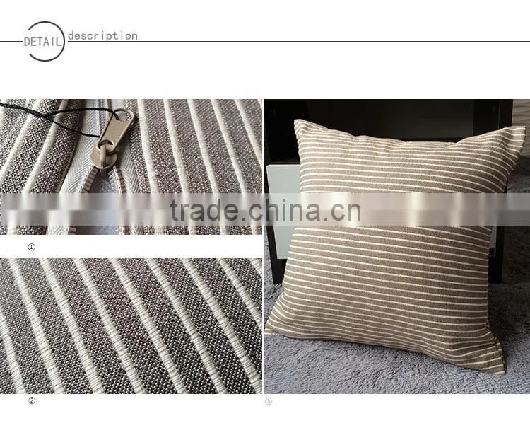 Yarn-Dyed Stripe Plain Back Brace Christmas Chair Cushion Covers
