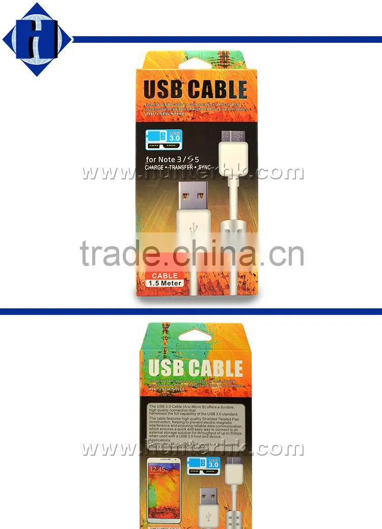 AAA Quality USB Charger For Note 3 Data Cable