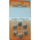 Zinc air hearing aid battery A13