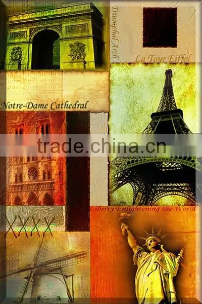 2 panels European style art painting on canvas OM-006