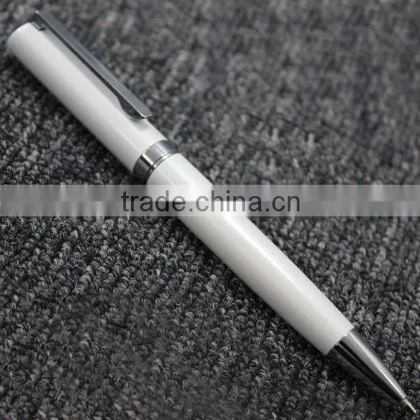 Fashion white with silver plated pen