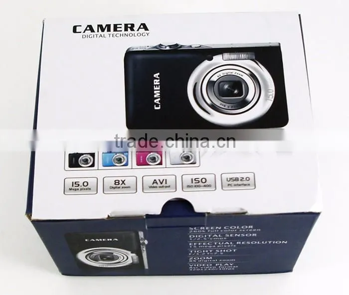 2016 Popular 2.4'' LCD digital video camera unique 15.0MP 8X digital zoom with Rechargeable lithium battery DC-E10