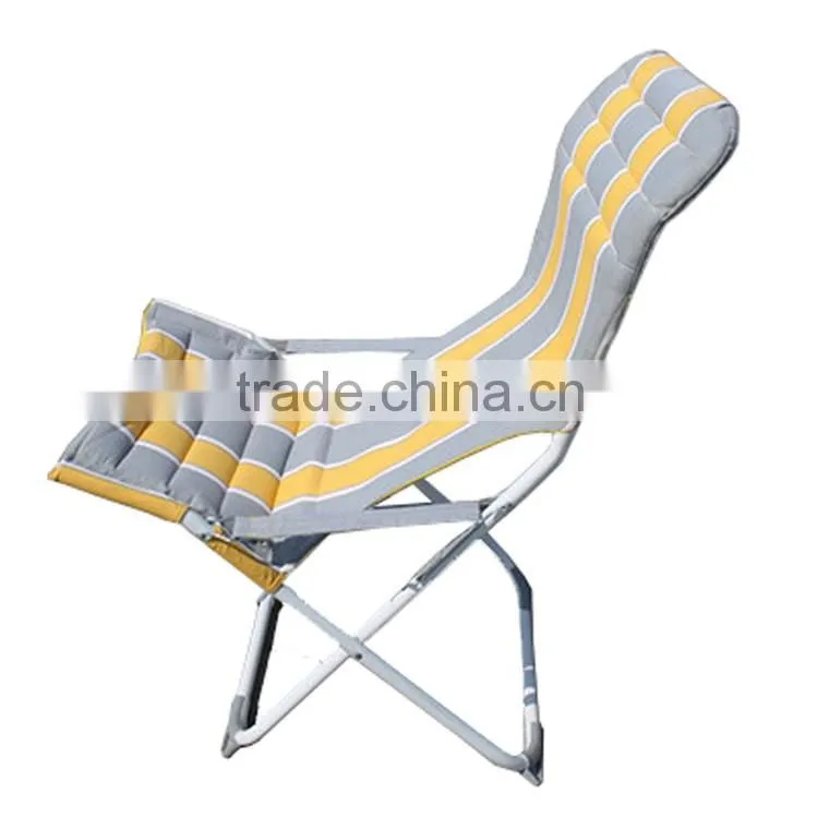 Comfortable Luxury Lazy Reclining Backrest Beach Outdoor Metal Folding Chair