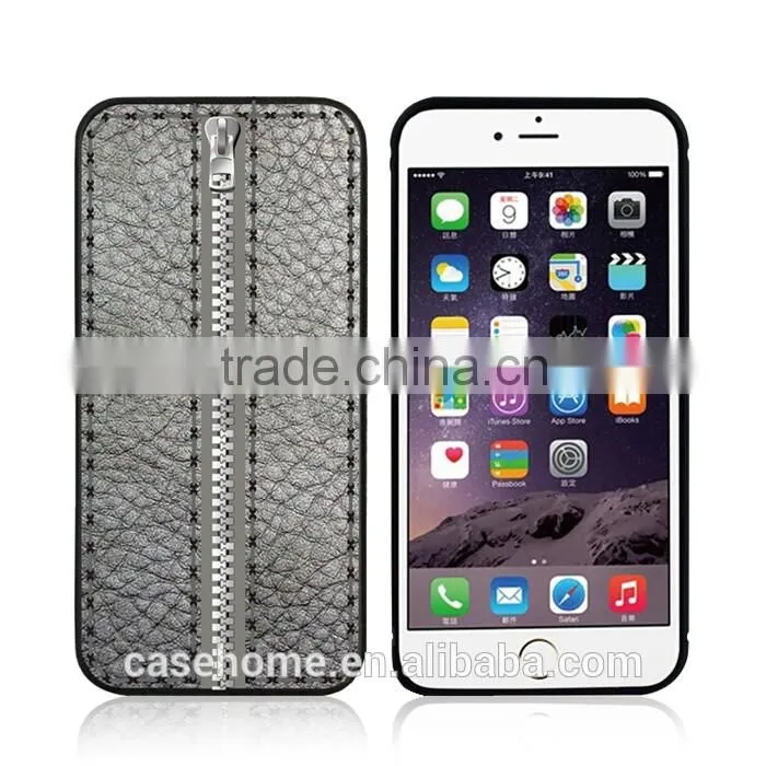Unique Design for ViVo Y51 Back Cover Leather Case with Zipper Card Slot