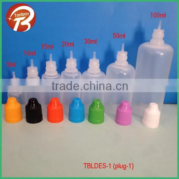 15ml LDPE plastic bottles with drip tips & childsafety caps