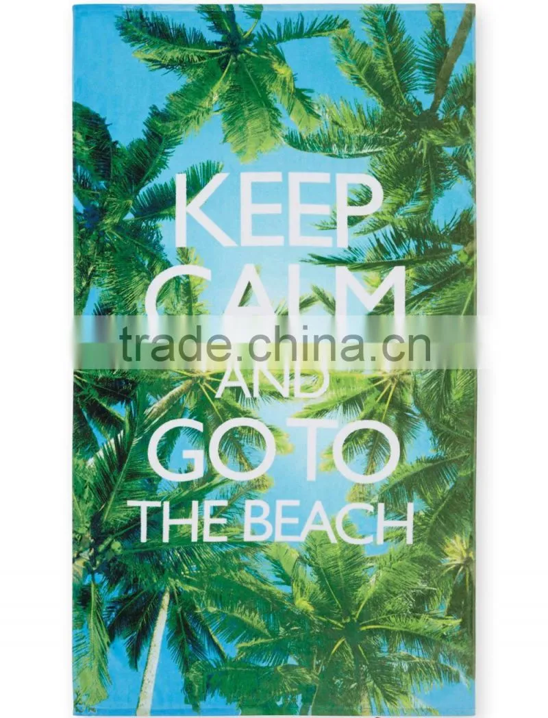 Promotional/Wholesaler Custom Reactive Velour Beach Towel