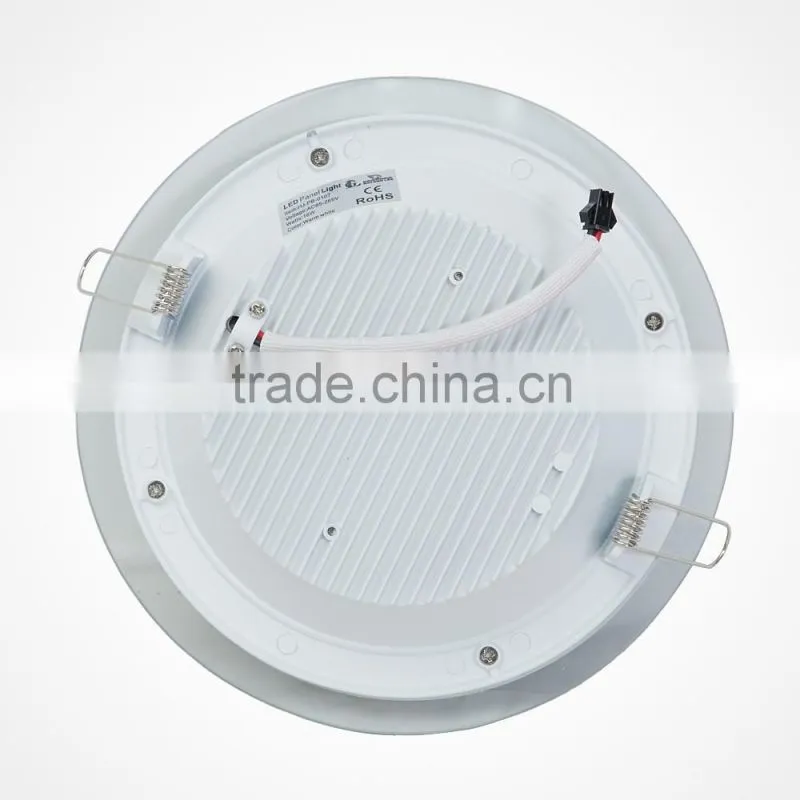 Hongzhun new product 6w 12w 18w glass panel with warranty 2 years