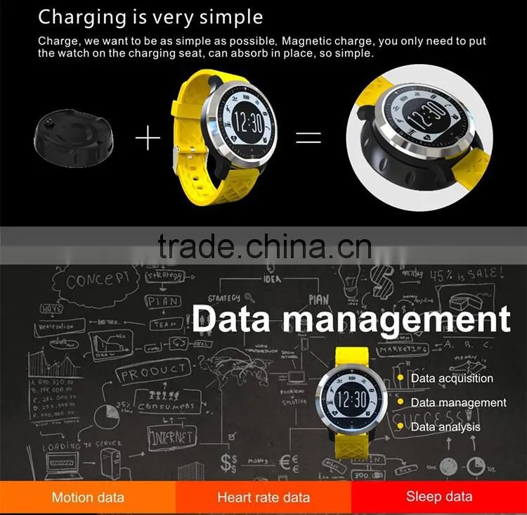 Nordic Version4.0 IP68 waterproof heart rate testing touch screen sportwatch