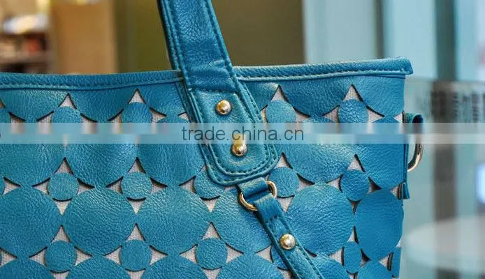 hot sale fashion women pu tote bag different colors