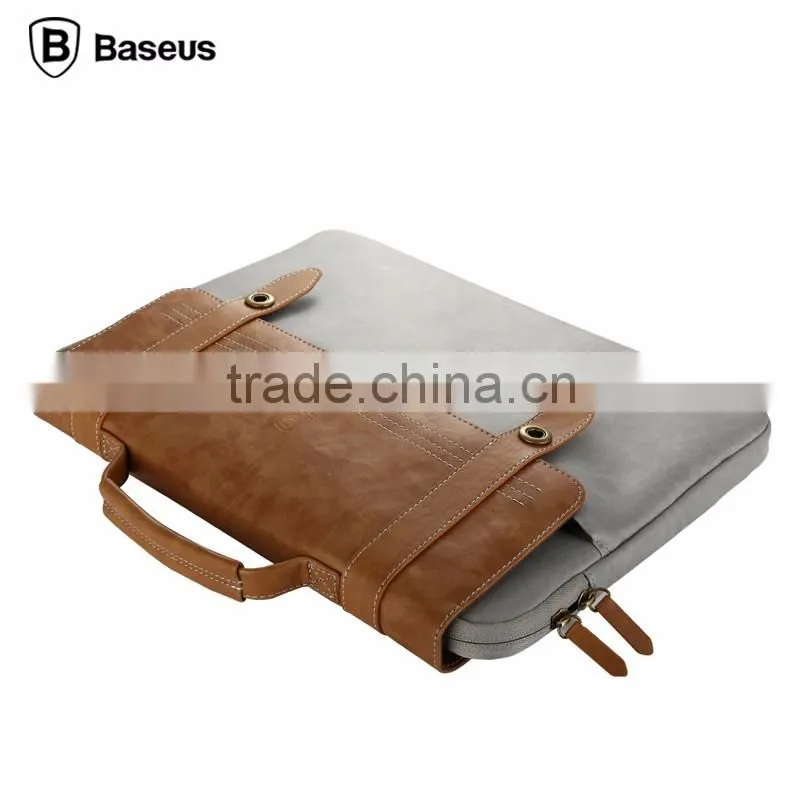 Fashion Baseus British Design Sleeve PU Leather Laptop Portable Bag Cover For Notebook Universal 14.1" TB-0121