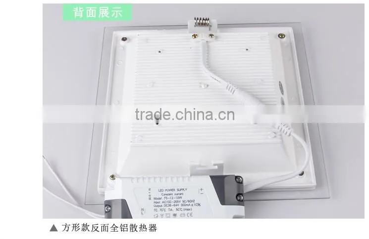 COB Led Panel Light 5W 10W 15W Square Glass LED Ceiling Lamp LED Downlights