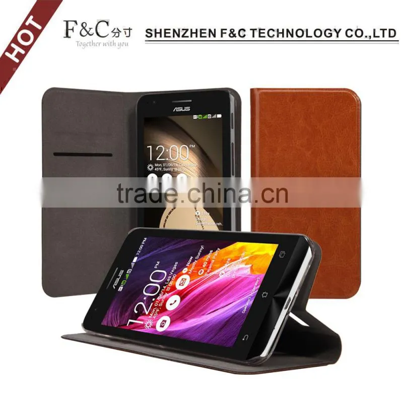 Book style thin pu leather card cases for Asus ZenFone 2 ZE551ML