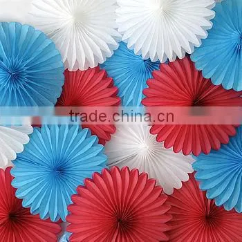 wedding decoration product tissue paper fan,paper fan for all festival decor