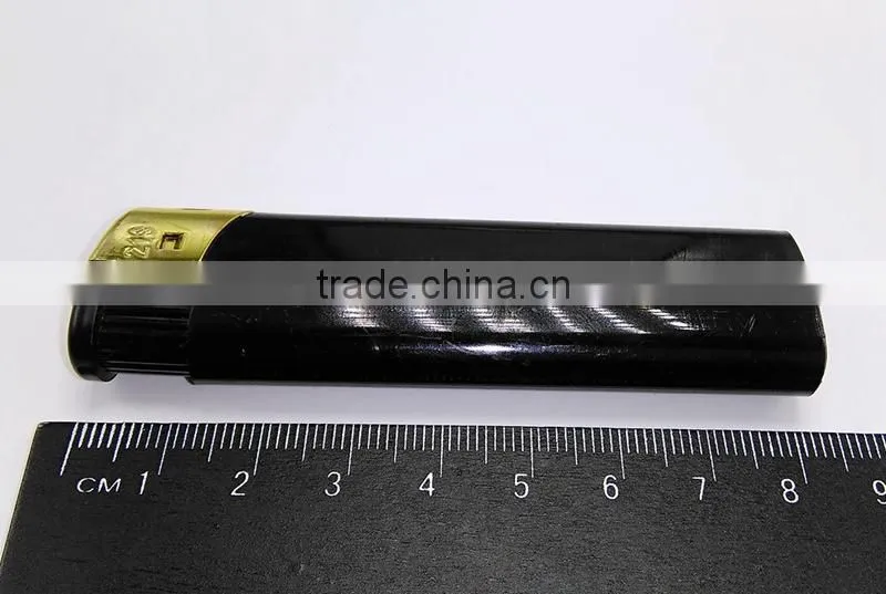 Big black disposable fancy lighter with golden safety cap
