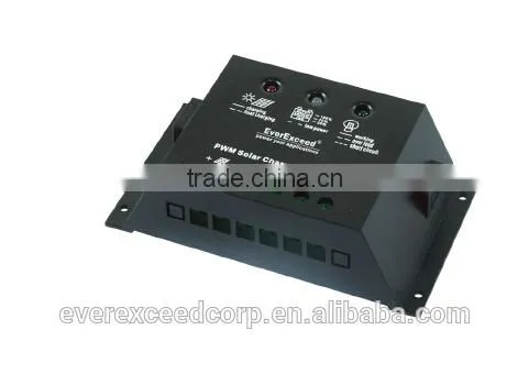 EverExceed 12V/24V 15A Intelligent with USB Charging Function PWM solar controller, solar charge controller