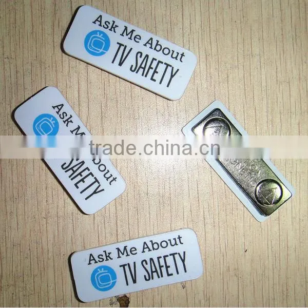 cheap name badge with magnetic back