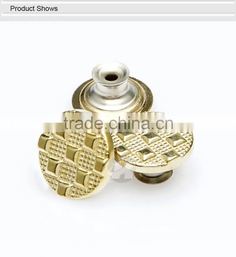 Fashion Embossed Logo Gold Jean Jacket Buttons