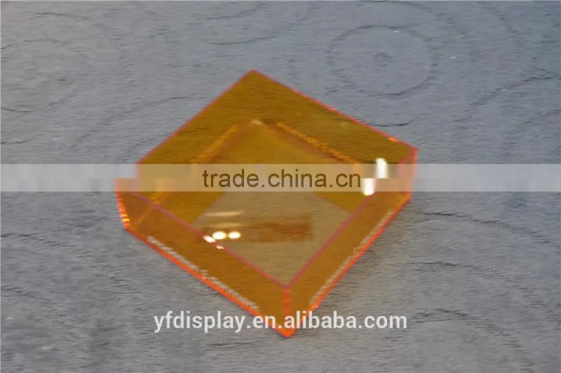 Customized Acrylic Orange Storage Box