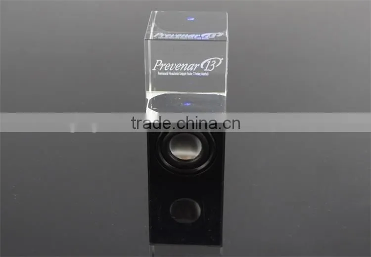 Wired Crystal Speaker with Laser Logo