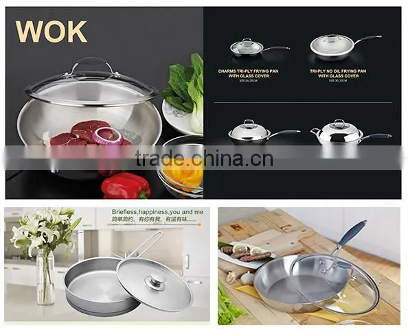 Charms Tri-ply stainless steel wok station induction cooker