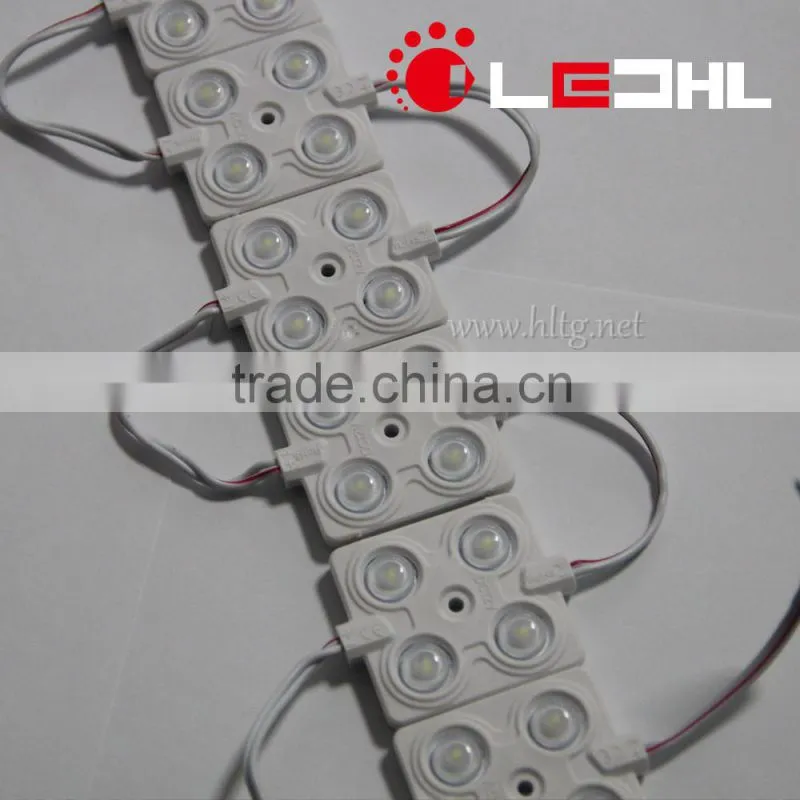 4LEDs SMD2835 injection Molding LED Module Yellow Color with 2.4W 200lm 160 degree lens 5 years warranty