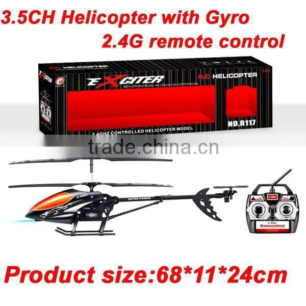 2.4G rc gyro helicopter RC 3.5CH Gyro helicopter R117