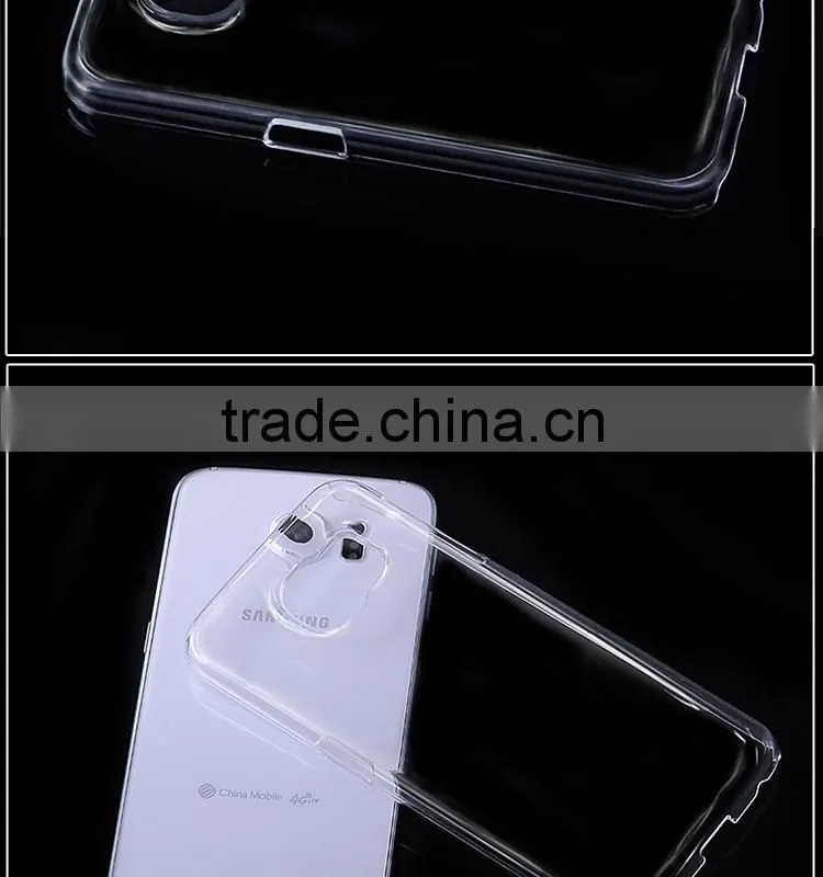 Wear resistant epoxy glue case for Samsung s6 Transparent cover