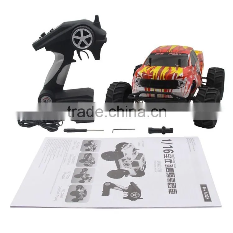 Newest toys!1:16 rc super racing car with 7.4V/7500Mah powerful battery,2.4g truck with high speed