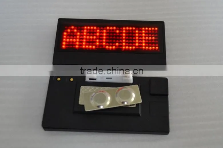english led badge,high brightness,can chage message though computer system