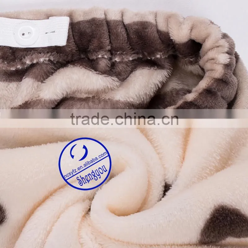 Custom made wholesale high quality coral fleece maternity set
