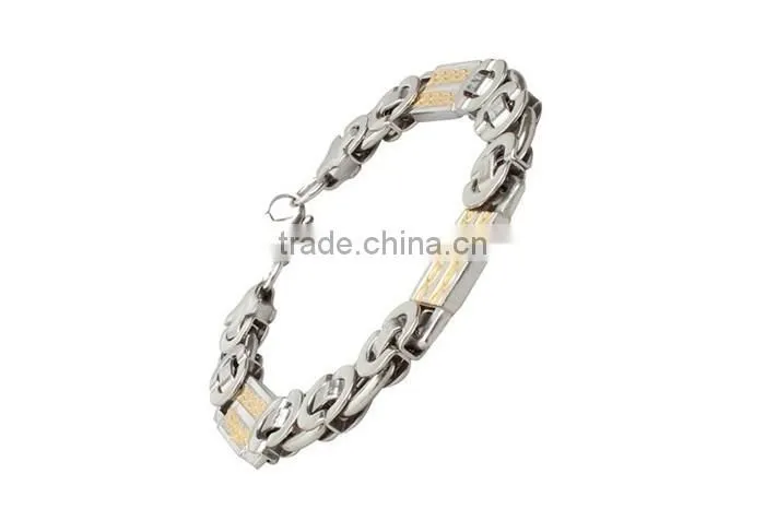 Factory latest design punk style permanent men bracelet stainless steel jewelry