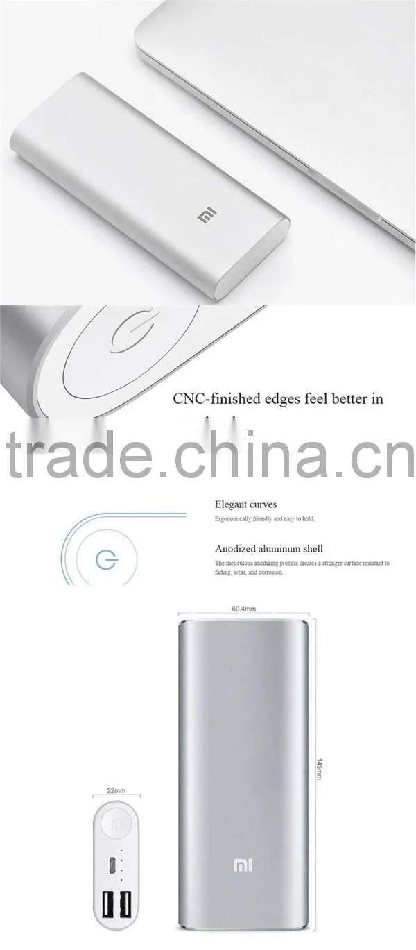 Original Premium Li-ion battery cells Super sized 16000mAh Mi power bank for iPad mini smartphones tablets