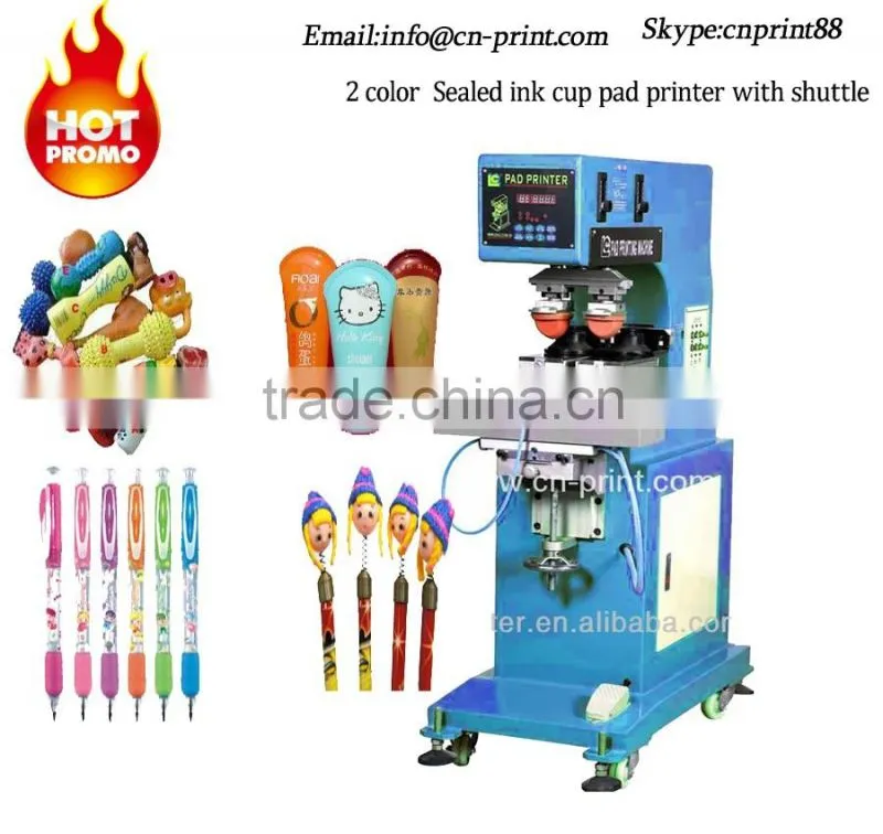 two color pad printing machine small things logo printing machine pen pad print machinery LC-PM2-200T
