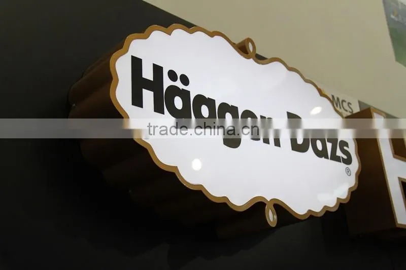 3D blister light box display sign board