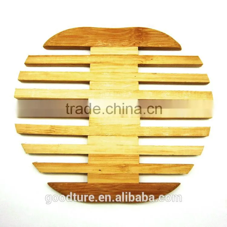 Apple Shape Skeleton Bamboo Placemat Table Mat Coaster