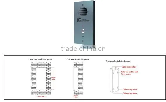 ITC T-6716 IP Network 2 Way Wired Intercom Emergency Call System