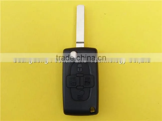 Best Price CE0523 4 Button Flip Car Blank Replacement Fob Peugeot 307 Remote Key