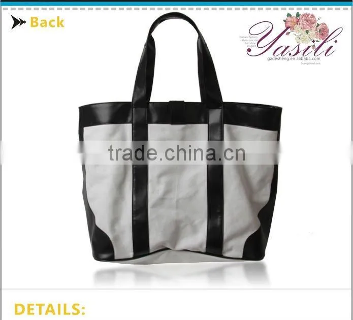 Fashion canvas shopping handbag