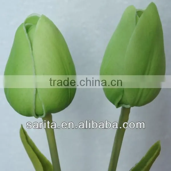new design perfect green colors real touch artificial tulip