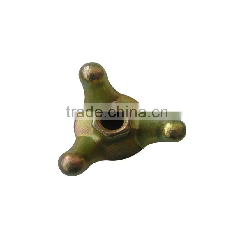 Formwork wing nut and tie rod in building