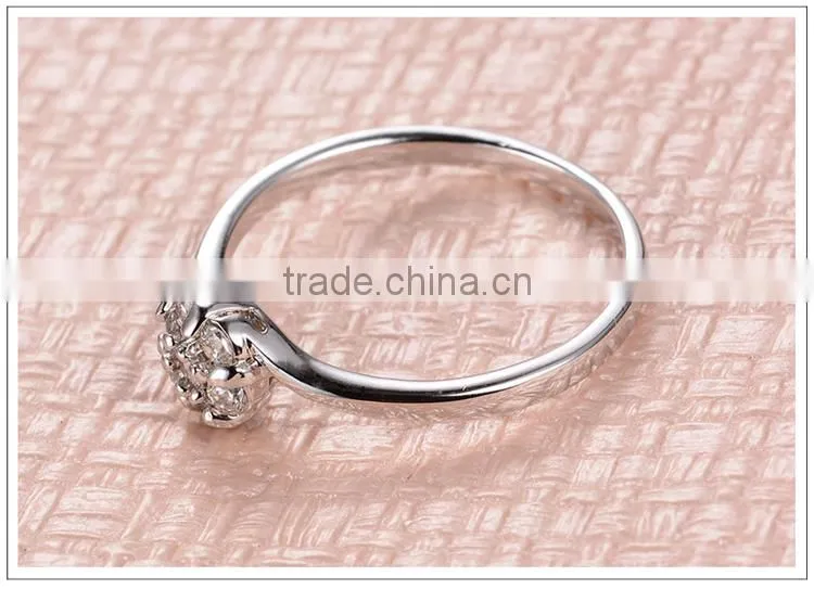 2015 wedding fore finger silver simple diamond rings