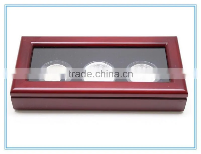 custom gold coin wood box from manufacturer