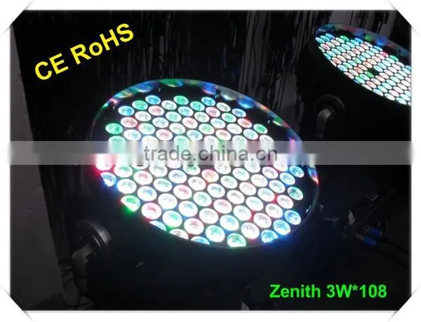 108 rgbw 3w led moving wall washer