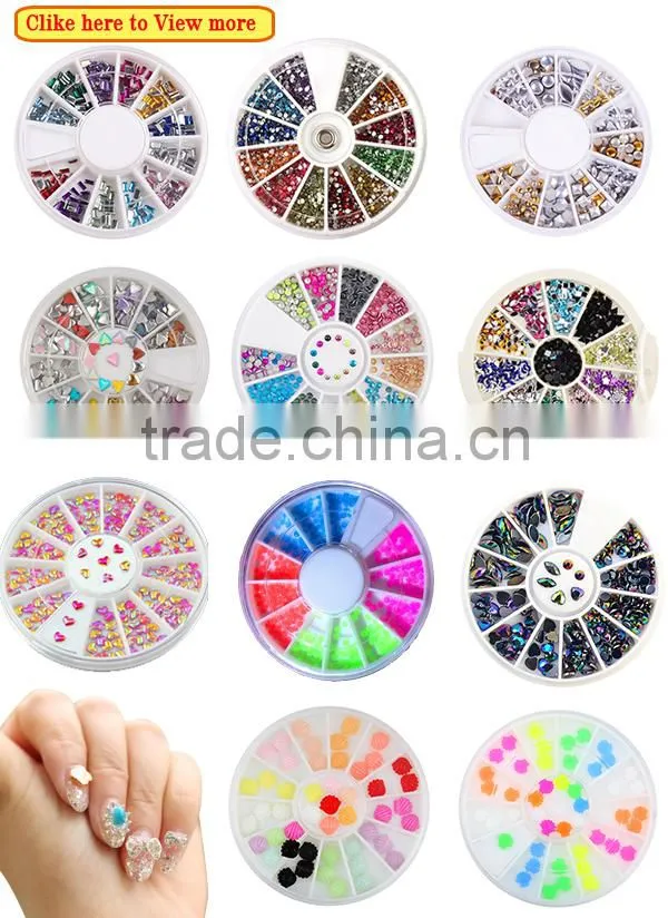 Fashion 12 colors glitter pearl for nail art decoration
