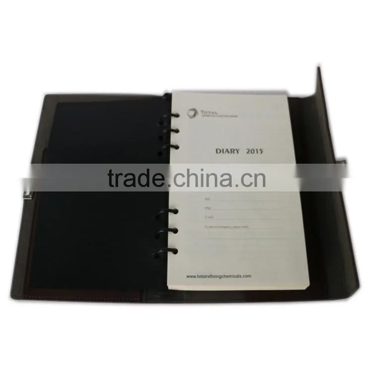 Hot sale leather cover notebook,custom high quality diary book
