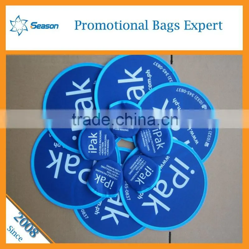 Mini wholesale foldable frisbee fan with hole 175g ultimate frisbee