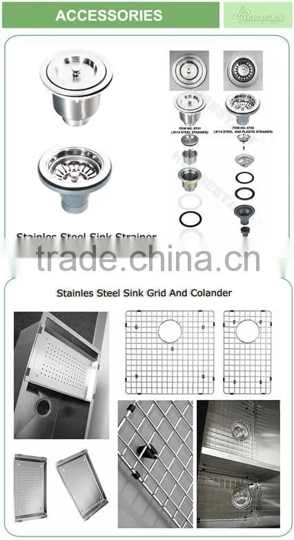 16 gague 18 gague stainless steel undermount rectangular single bowl kitchen sink